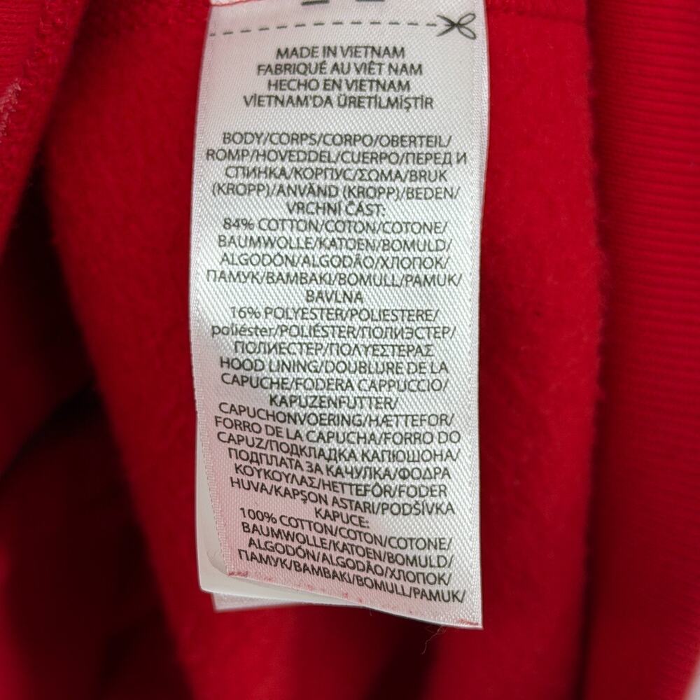 POLO RALPH LAUREN Hoodie L Fleece Lined Full Zip Sweatshirt Waffle Hood Red - Picture 10 of 15